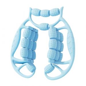 LeeQinersw Rouleau de Massage pour les Jambes, Outil de Massage des Tissus Profonds, Rouleau en Mousse Portable &agrave; 360 Degr&eacute;s pour l'&Eacute;quipement de Musculation, 24 Roues, Bleu (LeeQiner, neuf)