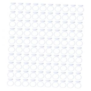 LOORGVEL Anneaux Porte-extensions De Cils, Coupelles &agrave; Pigments, Lot De 100 Pi&egrave;ces, Taille Moyenne, En Plastique Blanc, Outil De Maquillage Pour Extension De Cils, Usage Professionnel Salon (YANJHG, neuf)