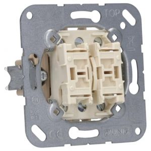 Jung 509U M&eacute;canisme interrupteur double 10 AX / 250 V ~ Double va-et-vient (SUMINISTROSELECTRICOS, neuf)