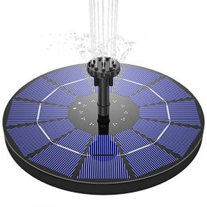 Fontaine Solaire Pompe 3,5 W Flotté Solaire Panneau intégré Batterie avec 6 Buses Idéal pour Petit étang Salle de Bain d'oiseaux Fish Tank Décoration de Jardin 18 cm(1PC (AISITIN Boutique Agréée RV, neuf)