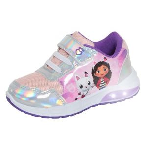 Gabby's Dollhouse Baskets lumineuses pour filles - Chaussures de sport faciles à fixer avec lumières LED clignotantes, multicolore, 31 EU (Lora Dora, neuf)