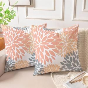 Miuyunya Lot de 2 Housses de Coussin Canap&eacute; Rose 40x40 Gris Jaune Housse Coussin Velours D&eacute;coratif Moderne Aesthetic Taie d'oreiller Decoration pour Chambre Sofa Salon Lit Ferme Chaise Maison (Miuyunya, neuf)