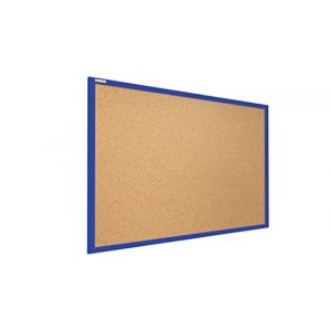 ALLboards Tableau en Liège avec Cadre en Bois Bleu Foncé 90x60cm, Tableau d'Affichage Liège, Tableau pour Épingles (ALLboards France SARL, neuf)