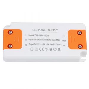 Transformateur LED Entr&eacute;e 220-240V Sortie DC 12V 1.5A 18W, Ampoule LED driver, Convertisseur conducteur alimentation de tension, Convertisseur 220V 12V pour &Eacute;clairage Int&eacute;rieur (HuiXingMing, neuf)