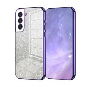 UPLAI Coque pour Samsung Galaxy S22 5G, Tr&egrave;s Mince Antichoc Housse avec Carte de Brillant D&eacute;grad&eacute;es et Bords Galvanis&eacute;s, Prime Souple TPU Silicone &Eacute;l&eacute;gane &Eacute;tui.Violet (UPINLY, neuf)