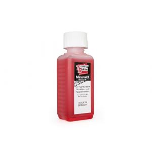 TB Huile minérale/liquide de frein/huile hydraulique pour kit de purge de freins de vélo Shimano - 100 ml - pour plusieurs processus de purge des freins à disque hydrauliques Shimano - Rouge (Tuning-Bikes, neuf)