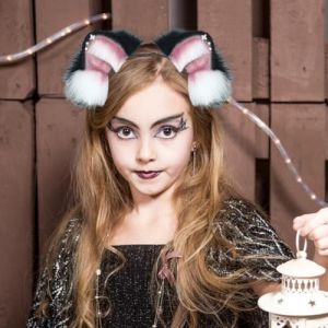 Serre-tête avec oreilles en peluche de Cartoon Accessoire unisexe pour costume performance (Surakey, neuf)