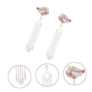 Healvian 2pièces Épingles à Cheveux Forme De Lapin Avec Franges Accessoires Chinois Élégants Pour Pour Fête Et (Le Sengyu, neuf)
