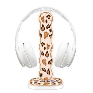 DiyGody Support Casque Universel avec Base Solide, Support de Bureau pour &Eacute;couteurs Portable D&eacute;tachable, Dessin de Imprim&eacute; L&eacute;opard pour Femmes, Porte Casque en Acrylique pour Headset Sony/Philips/Bose (DiyGodyEU, neuf)
