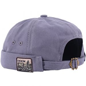 Unisexe Coton Docker Cap Casquette sans Visiere Homme Femme Bonnet Docker Hat Bonnet Docker en Coton Casquette sans Visière Bonnet de Marin Homme Femme (Cozyan, neuf)