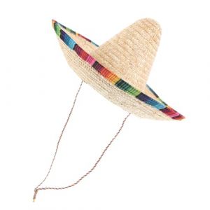WRITWAA Chapeau Mexicain Sombrero Mariachi Costumes Mexicains Pour Hommes Chapeaux Pour Chiens Chapeaux Bandeau Costumes De Chat Pour Chats Seulement Chapeau Sombrero Chien Paille Khaki (Saieli, neuf)