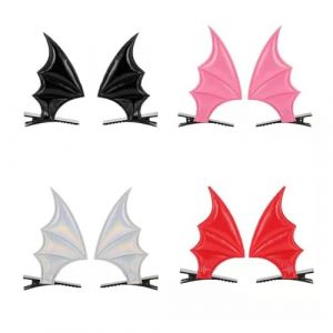 YNPQTDS Pinces &agrave; cheveux d'Halloween | 2 accessoires pour cheveux cosplay | Clips d'ailes de chauve-souris d'Halloween pour costume de f&ecirc;te cosplay, accessoires pour en &eacute;pingle &agrave; (yannf, neuf)