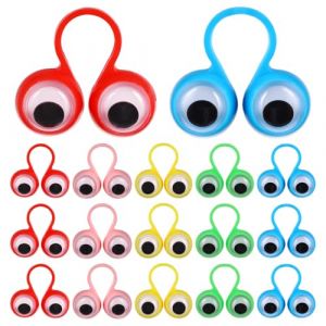 ibasenice Lot De 20 Marionnettes &Agrave; Doigts Avec Grands Yeux Anneaux De Doigts &Eacute;ducatifs Et Amusants Pour Enfants Jouets De F&ecirc;te Color&eacute;s Id&eacute;aux Pour Jeux De R&ocirc;le Et Apprentissage Cr&eacute;atif (Yunfan YBJ, neuf)