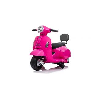 Mini Vespa Electrique Enfant 6 Volts de Babycar avec Dossier - Scooter Electrique Enfant avec accélérateur au Pied- Vespa Enfant avec Sons et lumières intégrés (Rose) (BabyCar | Neulabs, neuf)