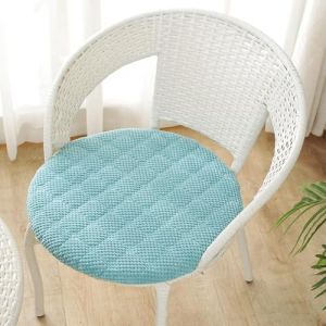 Galette de Chaise Rond 30/35/40/45/50cm, Coussin de Chaise Velours, Lavable de Coussin Chaise, Coussin Exterieur, Coussin Chaise Epais Tatami, pour Intérieur Extérieur Jardin(Light Blue,Diameter: 45CM (Maedei Daner, neuf)