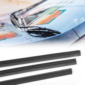 Caoutchouc Essuie Glace,Caoutchouc D'essuie-glace de Rechange,Lames d'Essuie-Glace de Rechange en Caoutchouc,Universelles Glace Bandes Essuie-Glaces,Glace de Rechange en Caoutchouc,700mm,3 Pi&egrave;ces (QANEASS, neuf)
