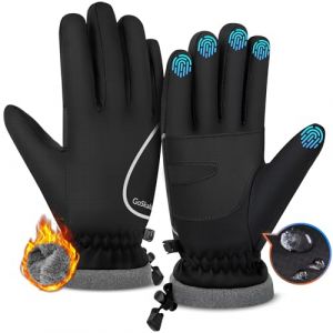 GoSkala Gant Velo Hiver Homme, Gants Running Tous Doigts Tactile & Anti-Vent/Anti-Dérapant | Gants Sport Outdoor (Travail, Conduite, Ski, Vélo) (Aegroove Studios, neuf)