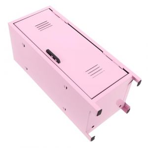 NOLITOY Mini Casier de Rangement M&eacute;tallique Rose pour Cosm&eacute;tiques avec Serrure et Cl&eacute;s, Organisateur Compact &agrave; Compartiments Multiples, Bo&icirc;te D&eacute;corative pour Bureau et Coiffeuse, Filles (shanjingfen, neuf)