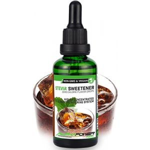 ALPHAPOWER FOOD Stévia Gouttes de glace de cola - arôme alimentaire naturel I Édulcorant Liquide - très concentré 1 x 50 ml. flavour Stevia drops, Flavdrops (ALPHAPOWER FOOD, neuf)