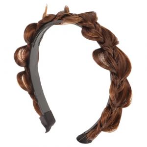 WRITWAA Bandeau Tress&eacute; En Ar&ecirc;te De Poisson Faux Cheveux -T&ecirc;te &Eacute;pais Et Doux Accessoires Pour Cheveux Tress&eacute;s Bandeau Tress&eacute; Tresse De Cheveux Queue De Poisson Humaine R&eacute;sine (Saieli, neuf)