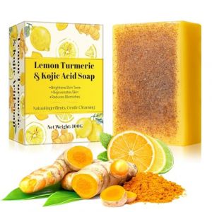 NAOLVE Lemon Turmeric Kojic Acid Soap Bar, Savon Curcuma Visage, Lemon Turmeric Soap, Savon à l'acide Kojique éclaircissant pour la Peau, Savon Eclaircissant pour Taches Foncées, l'hyperpigmentation (BT-Girl, neuf)