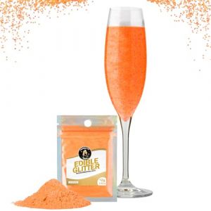 Twinkle my Drink® Paillettes comestibles pour boissons - Orange - Paillettes comestibles pour champagne et liqueur - Végétaliennes - Neutres au goût - Cocktail d'Halloween 12 g pour plus de 60 (Capstan UK, neuf)