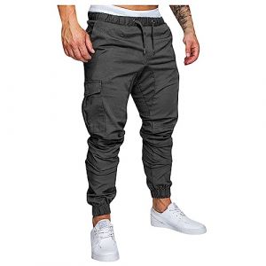 G&eacute;n&eacute;rique Pantalon De Travail Homme Longueur Militaire Printemps Pantalons VTT Classique Pants Baggy Survetement Vetement Homme l'hiver Jogging 2#Gris fonc&eacute; M (opcvje, neuf)