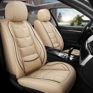 Housse de siège de Voiture pour Ford Kuga II 2012 2013 2014 2015 2016 2017 2018 2019, Couvre-Siège en PU Cuir, Imperméables Coussins de Siège Avant Et Arrière,Beige (yuanpingshixingcanbaihuodian, neuf)