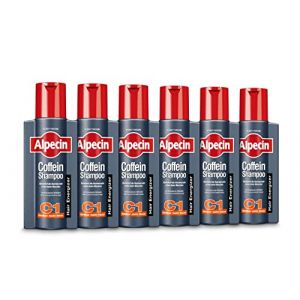 Alpecin Lot de 6 shampoings &agrave; la caf&eacute;ine C1 - 250 ml - Contre la chute des cheveux h&eacute;r&eacute;ditaire - Sensible plus de cheveux - Renforce les racines et la croissance des cheveux - Soin des cheveux pour (MADI HEALTH, neuf)
