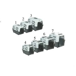 Skudo Iata - Cage de transport homologu&eacute;e pour chiens et chats (7 tailles au choix) 7 gris (Amore Animale Shop, neuf)