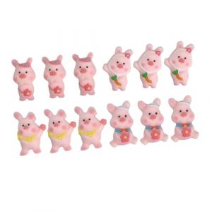 Cabilock 2 Ensembles Jolis Accessoires De Cochon Décorations De Jardin Amusantes Petites Figurines D'animaux Ornements De Cochon Grenouille En Peluche Mini Bonbons Résine Rose 40 Pièces * 2 (Thomas Zack Yang, neuf)