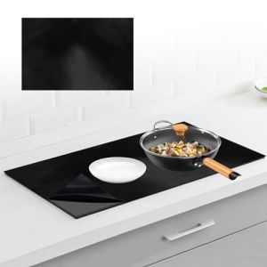 OMJMYY 52x80cm Protection Plaque Induction Tapis de Protection Plaque Cuisson Induction en Silicone Plaque de Cuisson Magnétique Cooktop Anti Rayures Non Slip Pour Cuisinière à Induction (OMG-EU, neuf)