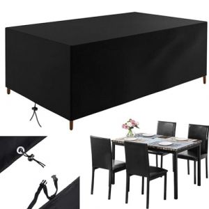 HNKDKJ Housse de Protection Salon de Jardin 200x120x100cm/LxWxH Housse Table de Jardin Imperm&eacute;able Housse Salon de Jardin Carr&eacute; 420d Oxford Housse de Meubles Ext&eacute;rieur B&acirc;che de Protection Exterieur (DIanShi, neuf)