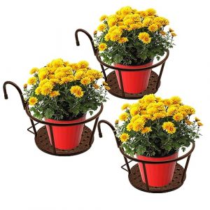 NILICAN Paniers de Jardinage en Fer forgé à Suspendre pour la Maison, Les balcons, Les Produits en Fer pour Plantes cultivées à la Maison Costume Trois pièces (Champagne) (nilican, neuf)