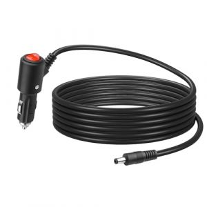 GINTOOYUN 12V/24V allume-cigare à dc5521 cordon d'alimentation 16awg allume - cigare mâle à DC 5.5x2.1mm mâle avec interrupteur on/off cordon d'alimentation pour voiture,webcam(58,46 pouces) (FENGQLONG, neuf)