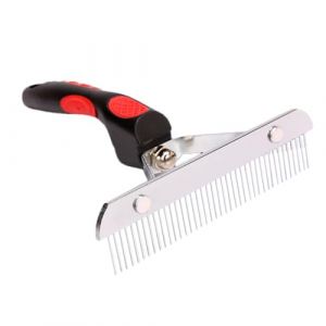 Hogvinnatil Brosse Rake pour enlever le sous-poil, brosse sous-poil, peigne professionnel avec dents en acier inoxydable, outil de défrisage pour chiens et chats, accessoires pour animaux (rivtandt, neuf)