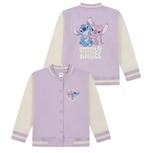 Disney Lilo and Stitch Veste bomber universitaire Stitch et Angel pour enfants, violet, 6-7 ans (ThePyjamaFactory, neuf)