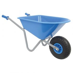 Matrix Brouette pour enfant de qualit&eacute; sup&eacute;rieure - 40 kg - Bleu - Jouet de jardin - Roue en caoutchouc plein - Pour enfants &agrave; partir de 3 ans - Charge maximale : 40 kg - L&eacute;g&egrave;re, s&ucirc;re et stable - (hbh24online, neuf)