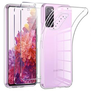 Phoona Coque pour Samsung Galaxy S20 FE 4G/5G avec 2 Pi&egrave;ces Protection &Eacute;cran en Verre Tremp&eacute;,Ultra Transparente Silicone en Gel TPU Souple pour Samsung S20 FE Couqe,Antichoc Anti-Jaune Etui Bumper (WEST COAST KNITWEAR EU, neuf)