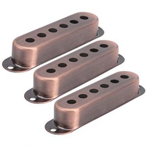 Keenso Lot de 3 housses de micro de guitare en laiton rouge à bobine unique 48 mm/50 mm/52 mm pour guitare électrique ST SQ (Geeriuu, neuf)