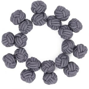 HONEY BEAR 5 paires bouton de manchette noeuds de soie pour homme/Femme chemise/Robes (Gris fonc&eacute; sans bo&icirc;te) (PINGFANG, neuf)