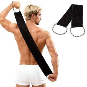 wilcractk Gommage du Dos pour la Douche, Gant de Toilette Exfoliant Double Face avec Poign&eacute;es, Exfoliant pour le Dos Homme Et Femme, Id&eacute;al pour une Nettoyage en Profondeur et Aide &agrave; Enlever la Peau D&eacute; (zhumaodianzishangwu, neuf)