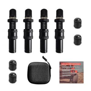 Lot de 4 valves de dégonflage de pneus automatiques, réglables et auto-stop, valve de dégonfleur de pneu de 10 à 30 psi, valve de purge pour voiture, VUS, camping-car, VTT (circulads, neuf)