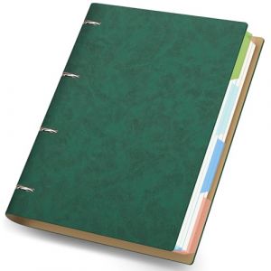 Yarotm Carnet &agrave; Anneaux A4-21.59x28cm Bloc de Notes Lign&eacute; - 100GSM Cahier Classeur A4 Lign&eacute; 7mm - 150 Feuilles Rechargeable Notebook Cuir PU - Vert Fonc&eacute; Agenda de Voyage (Droking, neuf)