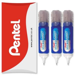Pentel Micro Correct ZL31 Lot de 3 flacons de liquide correcteur Blanc 12 ml (OMGHC., neuf)