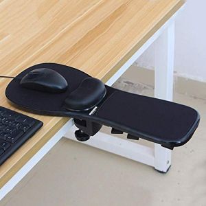 Repose-poignets ergonomique pour chaise de bureau d'ordinateur - Repose-poignets - Tapis de souris - Repose-bras articul&eacute; - Pour le travail et les jeux - R&eacute;glable - Noir (Kong EU, neuf)