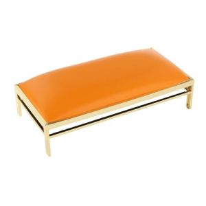Repose-bras pour Proth&eacute;siste Ongulaire Support d'accoudoir &agrave; ongles en PU, support m&eacute;tallique Stable, oreiller main de manucure, coussin repose-main for personne(Orange) (LuoHeShiShenXiShangMaoYouXianGongSi, neuf)