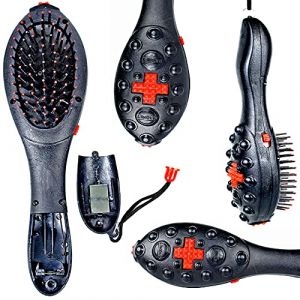 PE Peignes magnétiques - Vibromasseur 7 en 1 - Massage d'acupression avec vitesse réglable - Aide à réduire la casse des cheveux - Fonctionnement à piles - Brosse de massage par vibration (InfinitEkart, neuf)