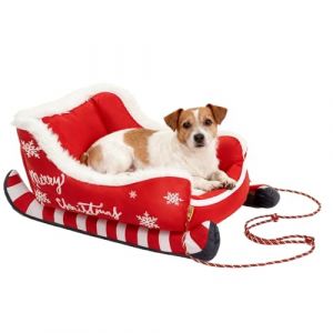 Quorvex Lit pour Chat De No&euml;l - Panier en Peluche pour Chien Chaud Et Confortable | Nid Douillet en Peluche pour Chiot | Canap&eacute; Confortable pour Chien, Chat, Chiot, Chaton (xfqintoye, neuf)