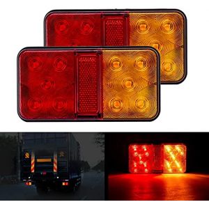 CICMOD 2PCS Feux Arrières LED Multifonctionnel Feux Remorque LED 12V Étanche Clignotant de Position Stationnement pour Camion Remorque Caravane Tracteur (XMTIKO DIRECT, neuf)